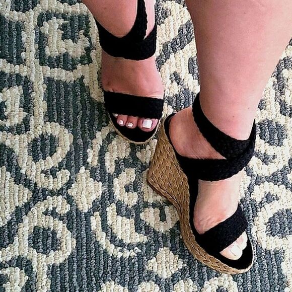 Stuart Weitzman Alex Espadrille Wedges Size 8 - Picture 2 of 7